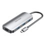 Vention TODHB Docking Station Hub USB-C con HDMI 4K, 3x USB 3.0 y PD 100W, Gris